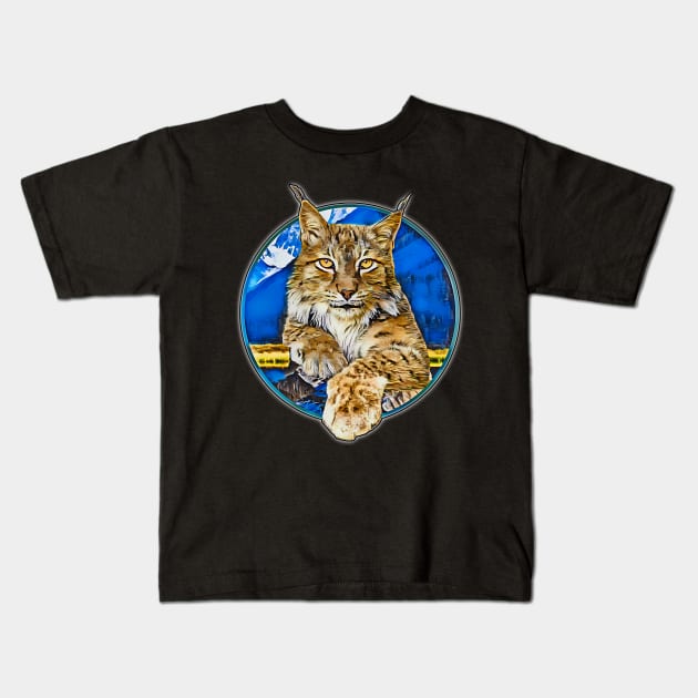 Lynx wild cat freedom Kids T-Shirt by UMF - Fwo Faces Frog